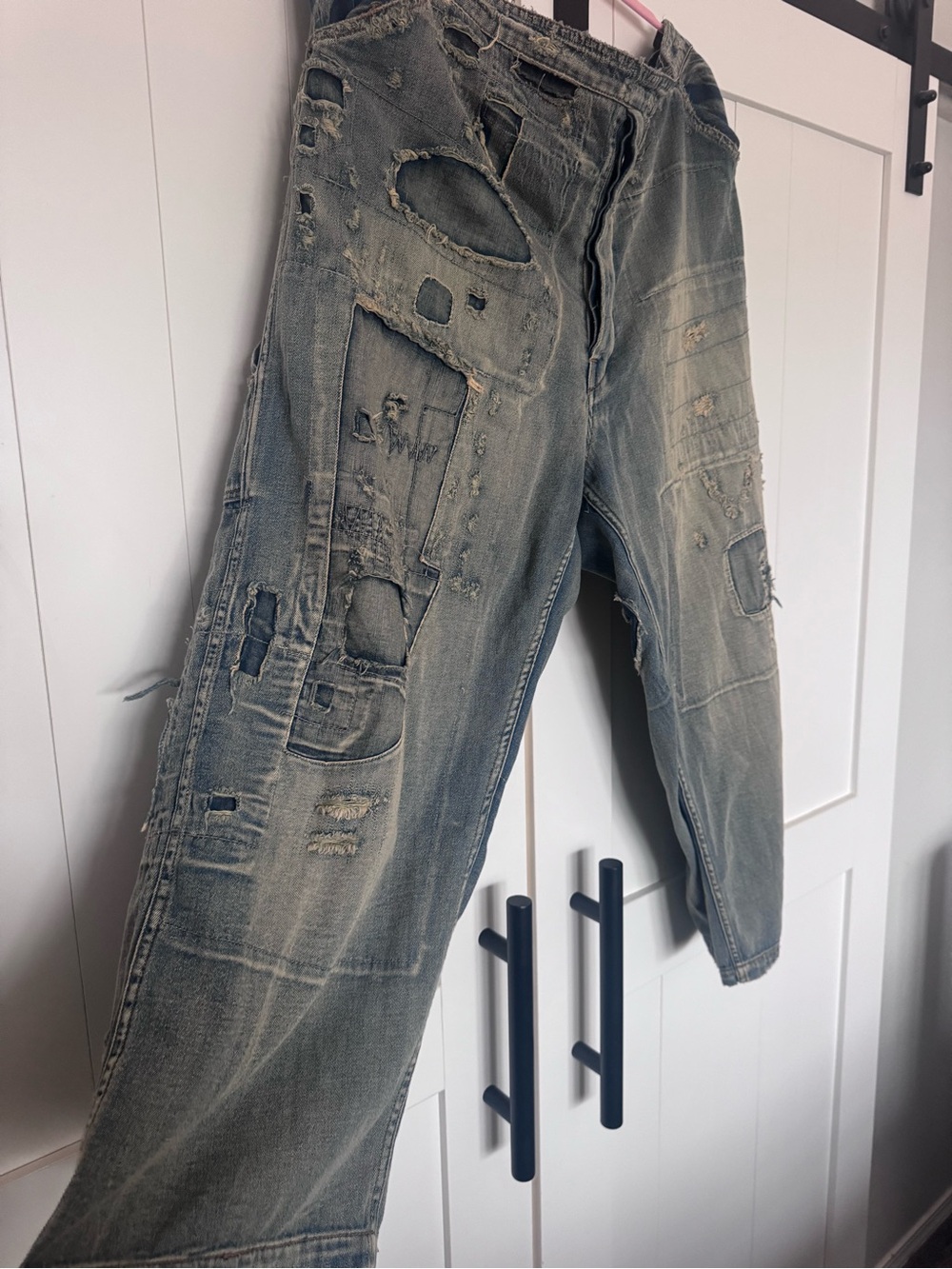 Womens Magnolia Pearl Washed Indigo Denim Pants Jeans Adjustable O/S - Picture 2 of 6